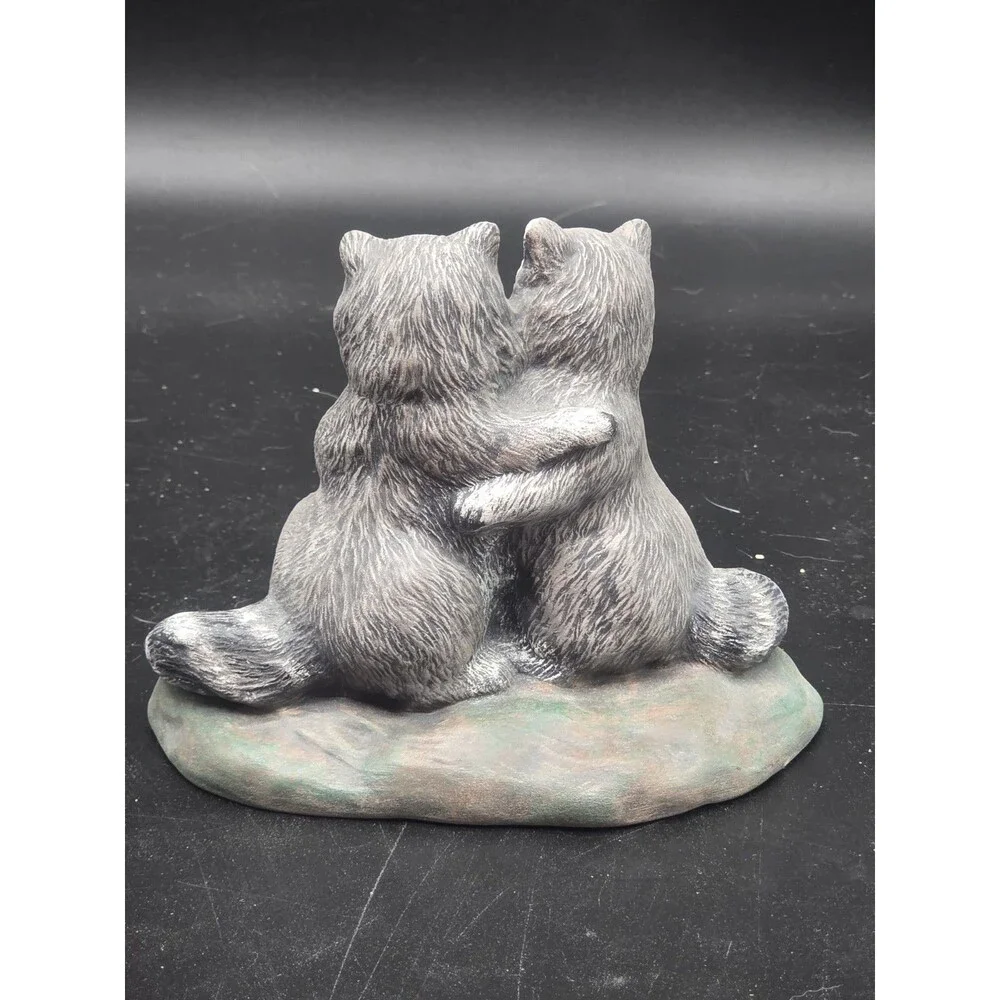 Penrose Cute Raccoons With Christmas Tree Figurine